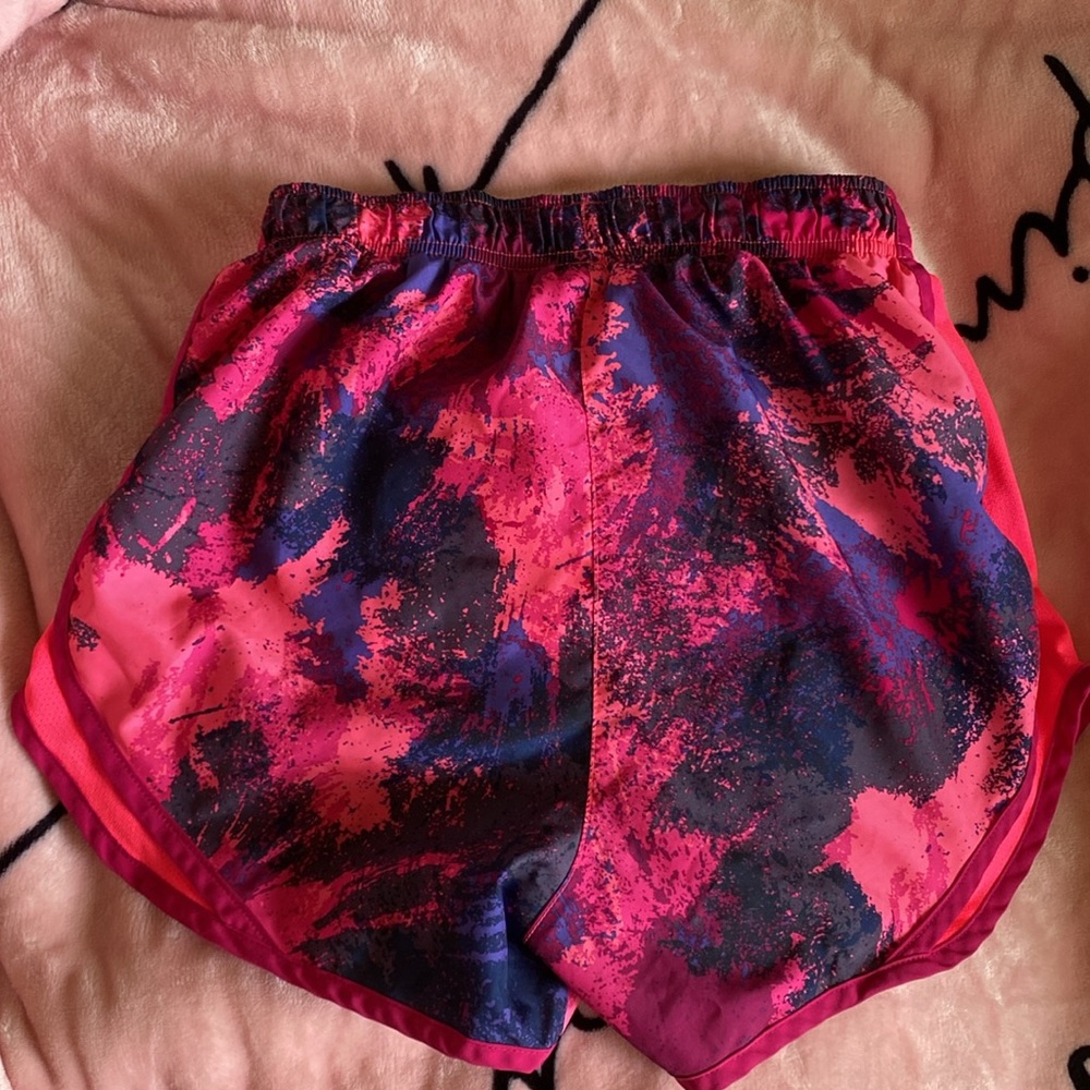 Like new Nike splatter pink and purple running shorts - Picture 3 of 3